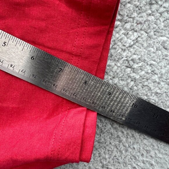 True Urban Mens Shirt Large Red 100% Cotton Short Sleeve‎ Pullover Skull NWT - Picture 11 of 11